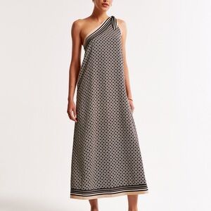 ABERCROMBIE & FITCH Scarf one shoulder dress, size L